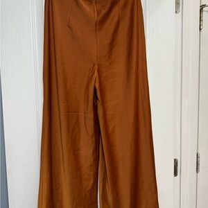 Rust Wide-Leg Pants